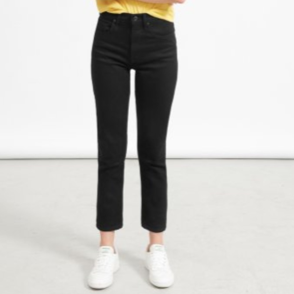 Everlane Cheeky Straight Jean, Black Ankle size 31